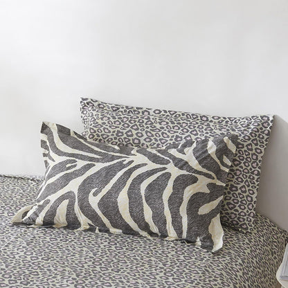Zebra Leopard Patterns Duvet Cover Set