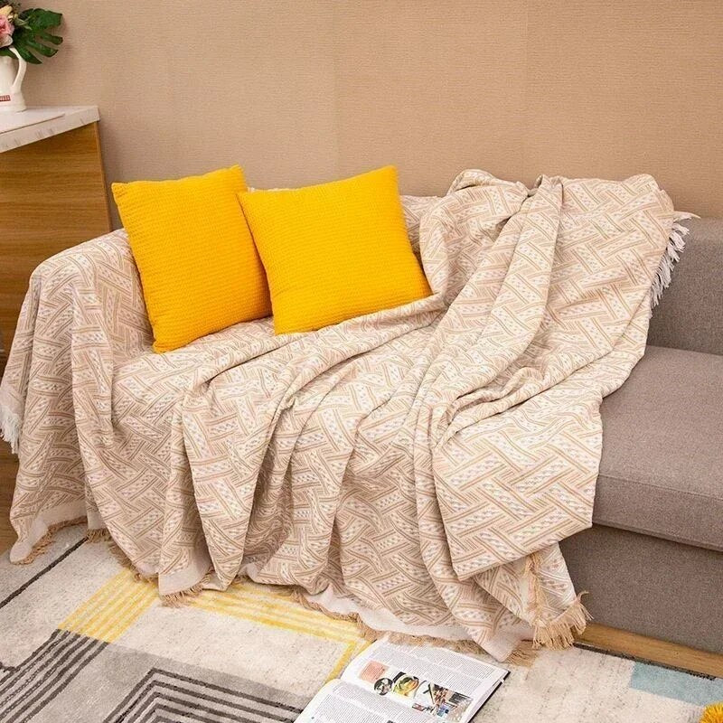 Cozy Knitted Sofa Blanket