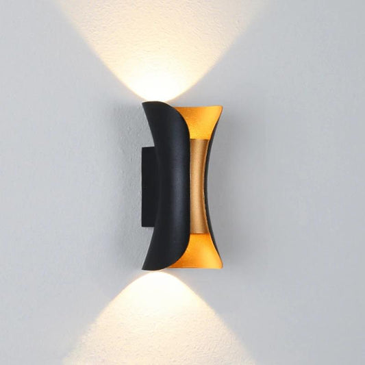 Stylish wall light on clean white wall, presenting the Nordic Glow Waterproof Sconce Lamp.