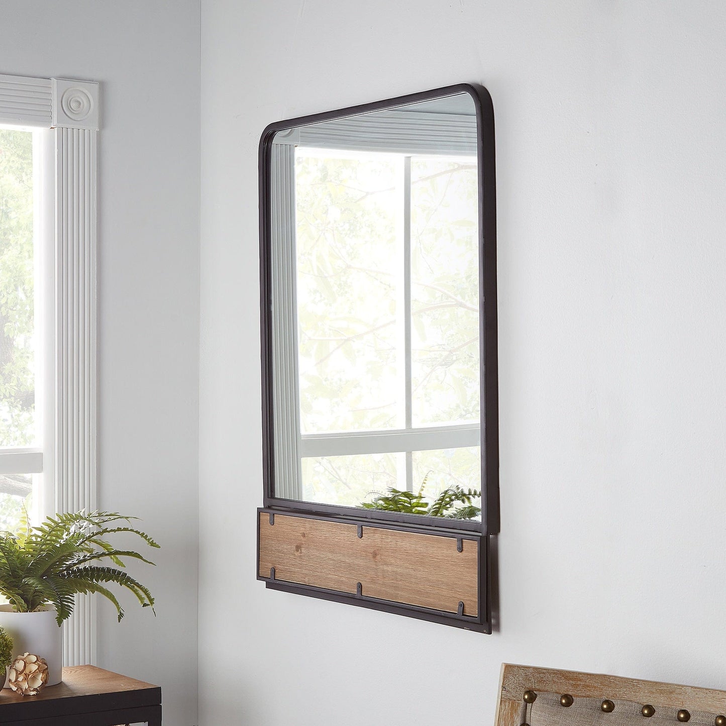 foldable shelf mirror