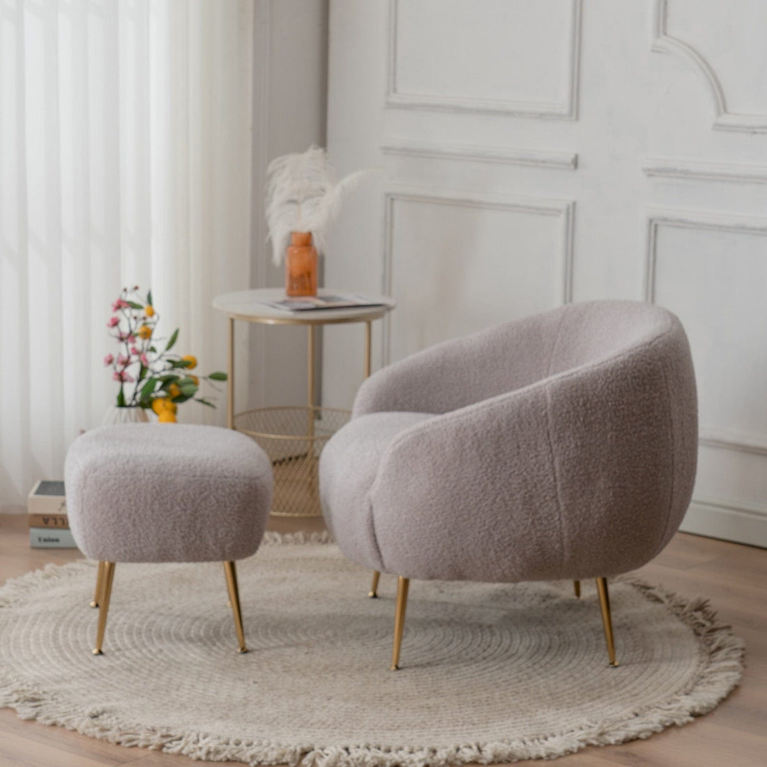 Modern White Swivel Accent Chair - Decorstly