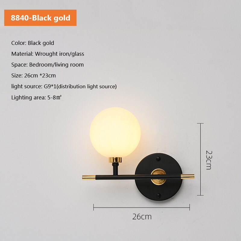 globe wall fixture dimensions