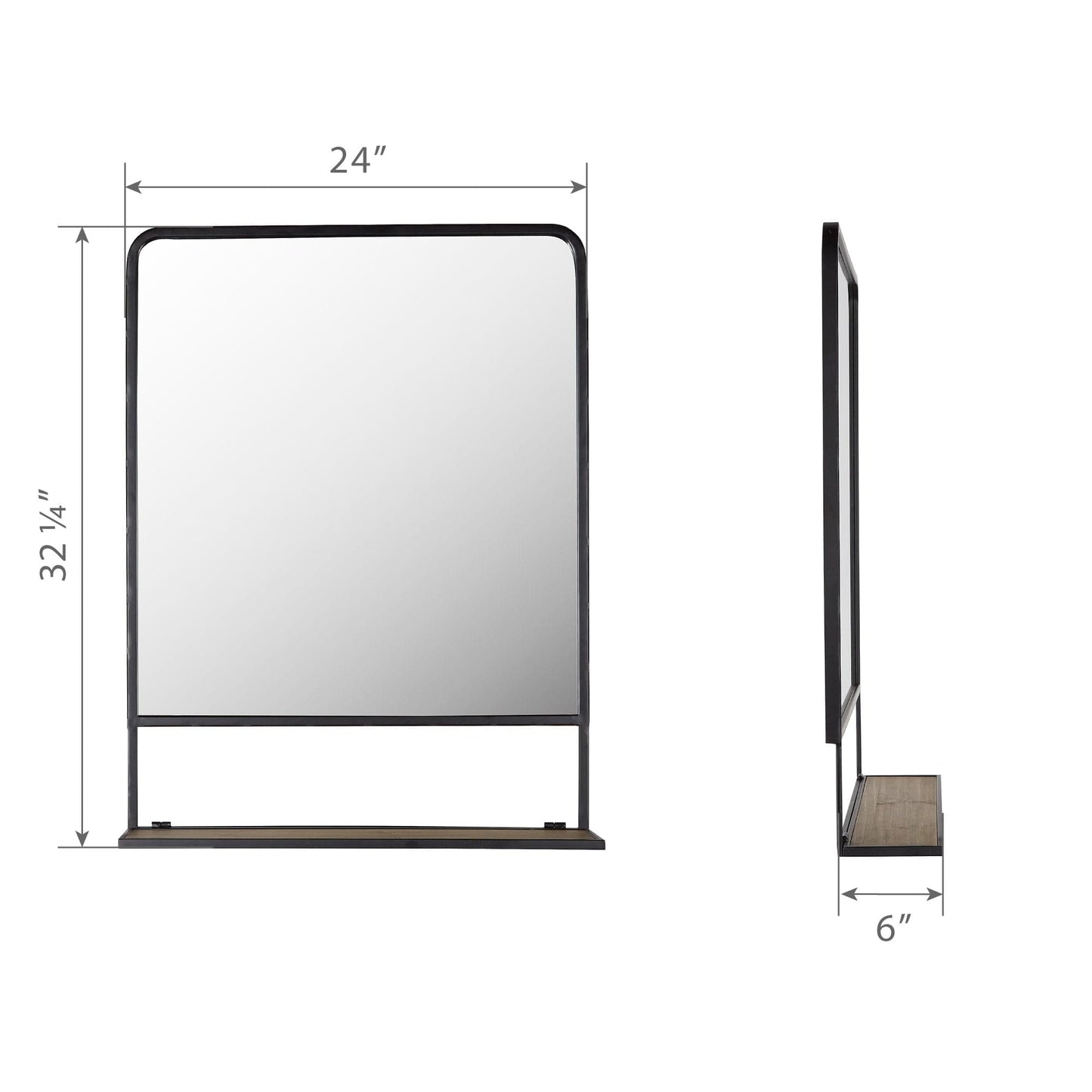 Black Framed Wall Mirror dimensions