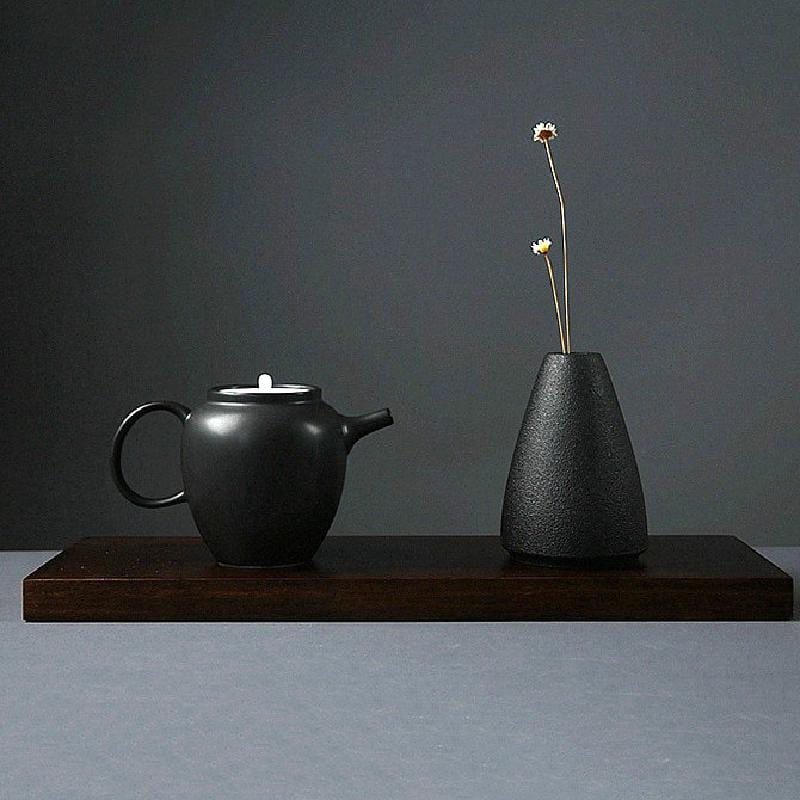 desktop Black Ceramic Vase