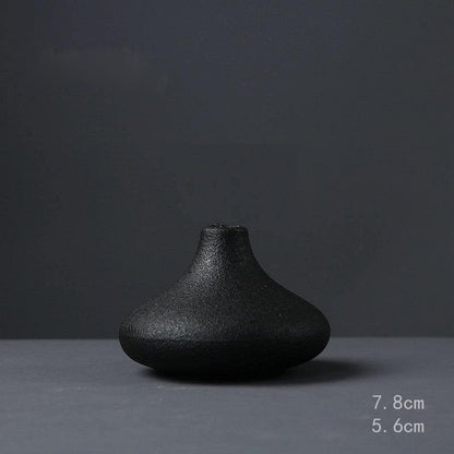 glaze Black Ceramic Vase