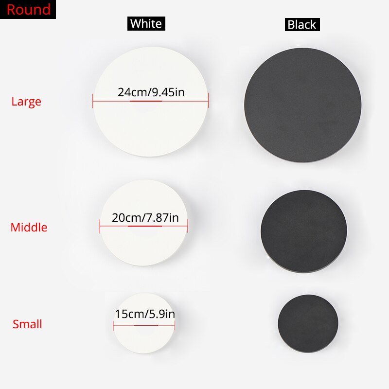 black and white wall light dimensions