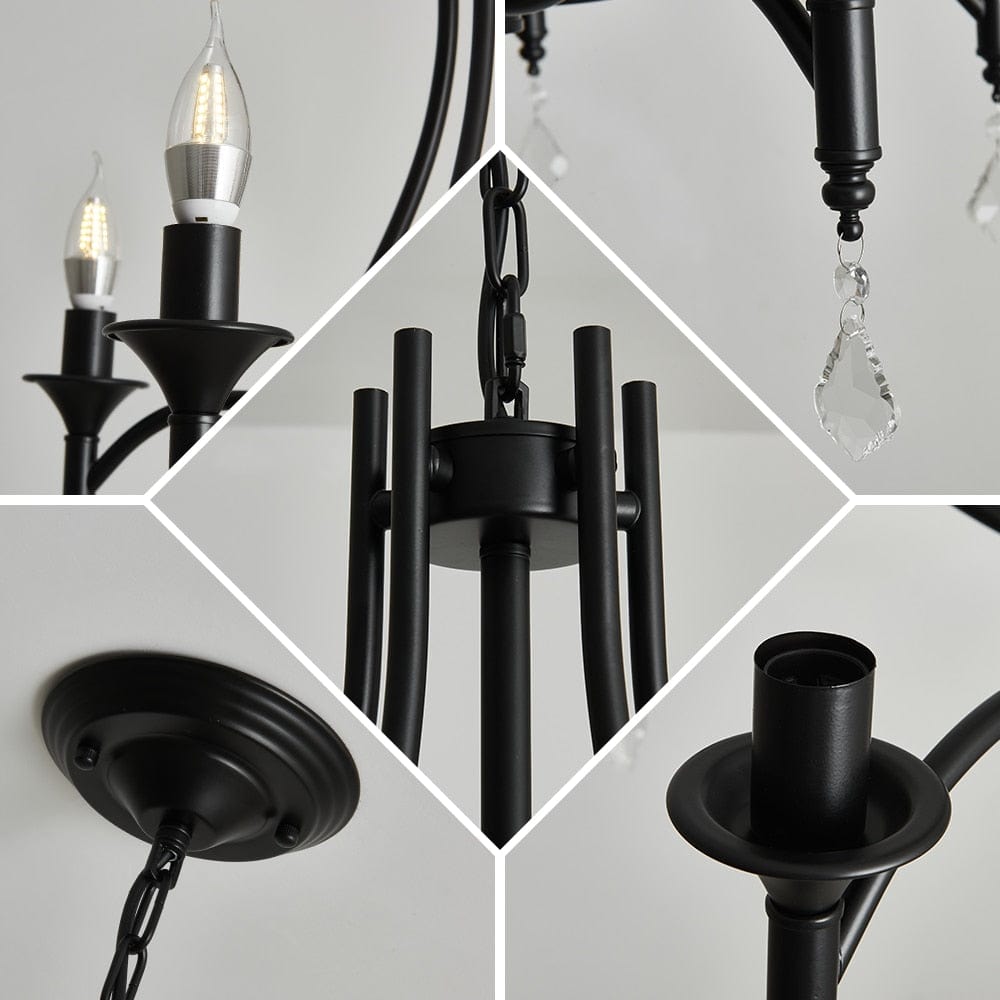 alt image 3 for Black Crystal Chandelier