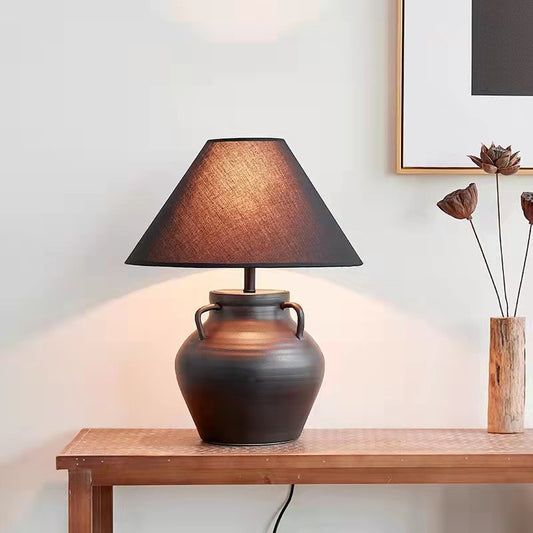 clay table lamp