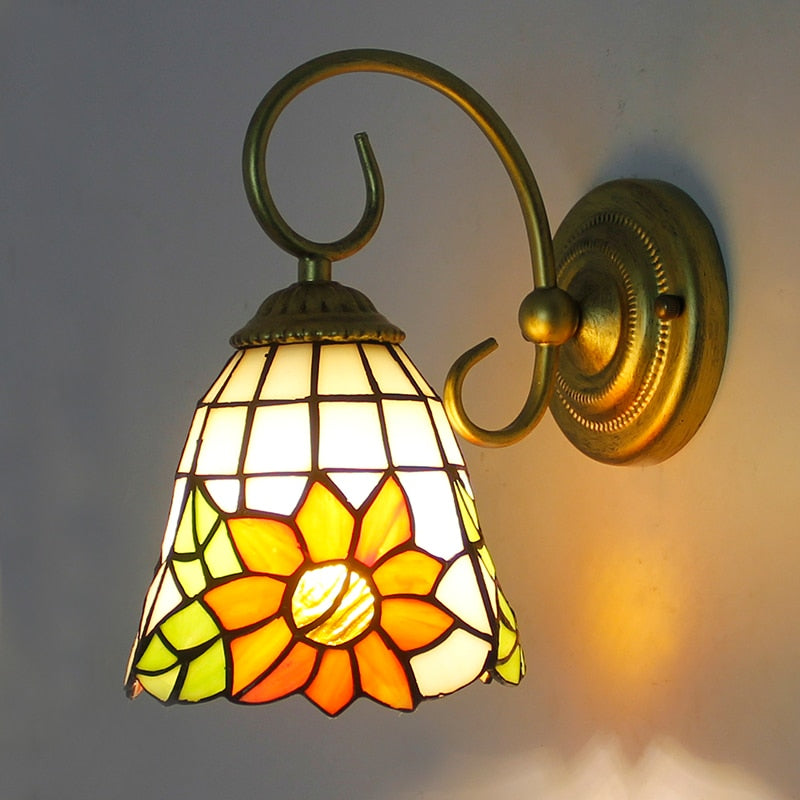 Sunflower Tiffany Wall Sconce