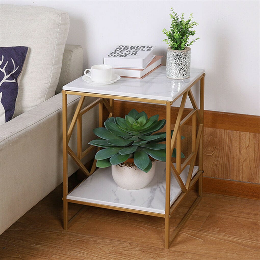 alt image 2 for Gold White Coffee Table