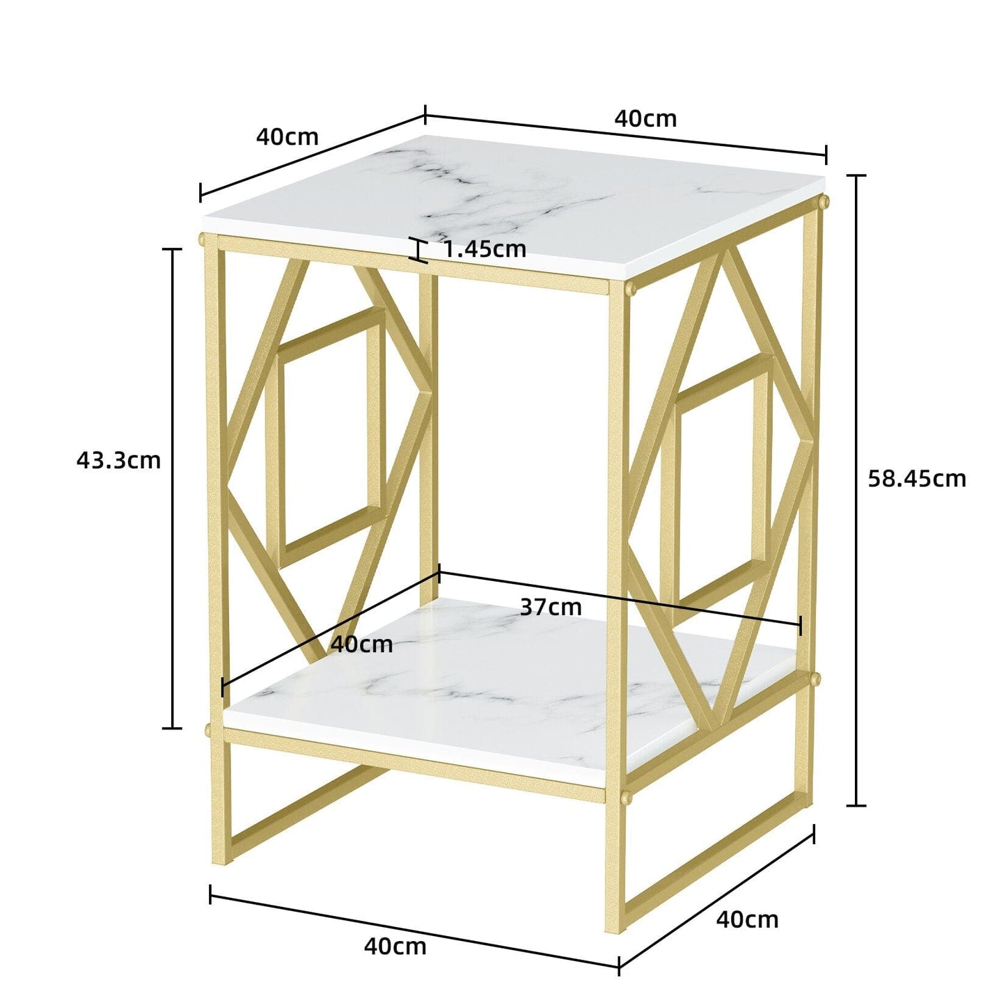 alt image 3 for Gold White Coffee Table