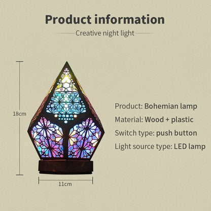 boho lamp dimensions