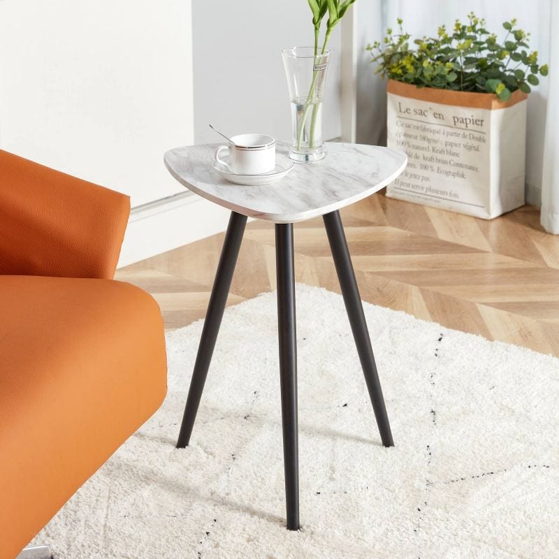 white triangle coffee table