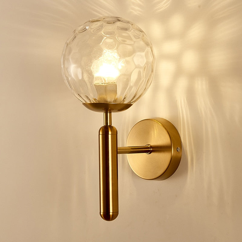 gold glass sconce