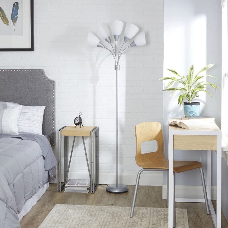 silver floor lamp for bedroom decor