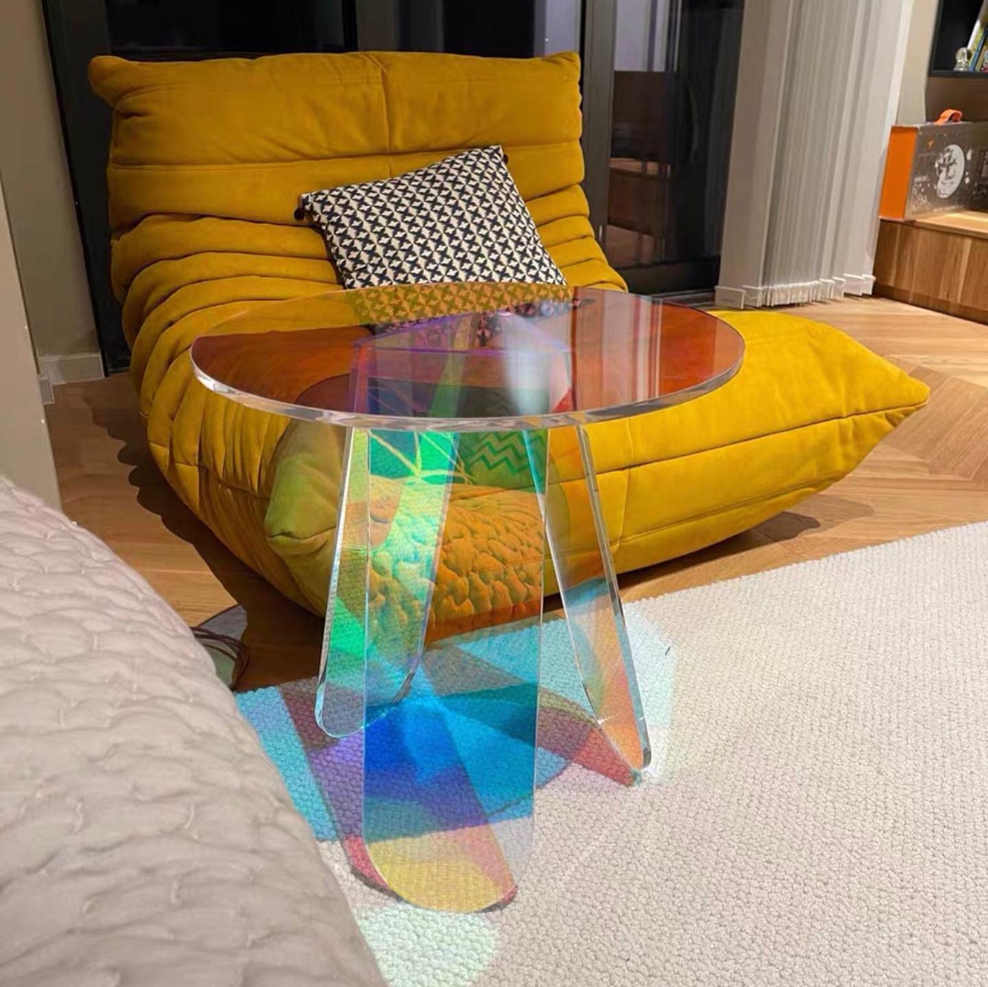 alt image 2 for Rainbow Abstract Coffee Table