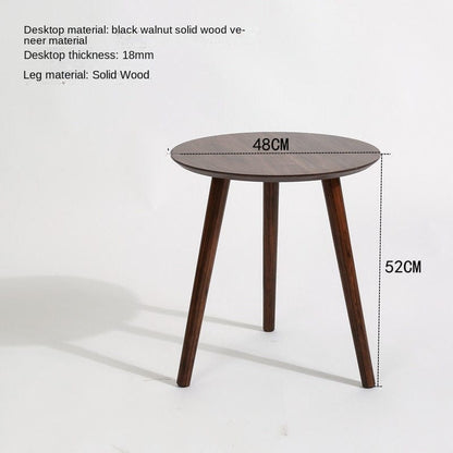 walnut end table size