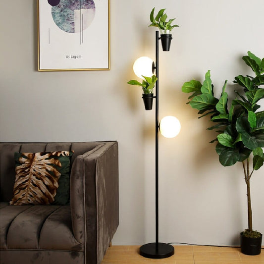 Glass Shade Floor Lamp
