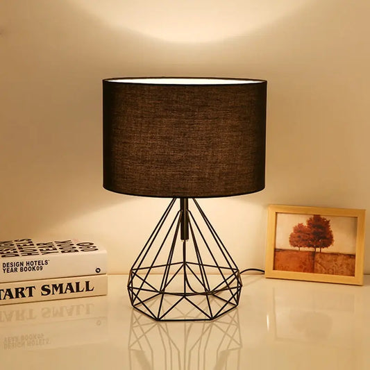 Black fabric lamp