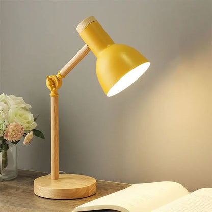 Yellow wooden Lamp