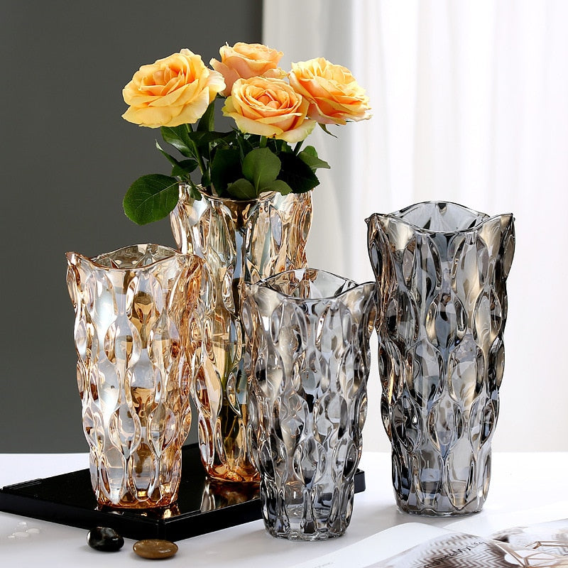 long glass vintage vase