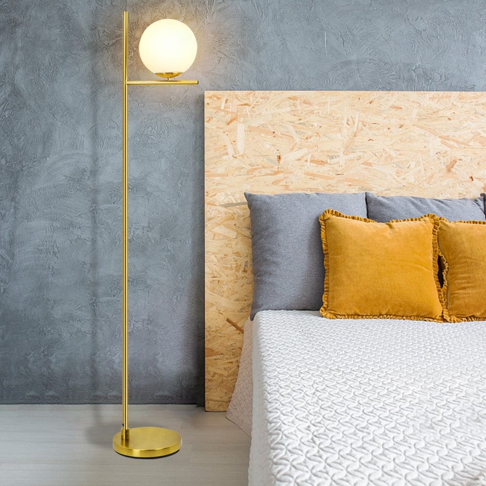 gold bedside Floor Lamp
