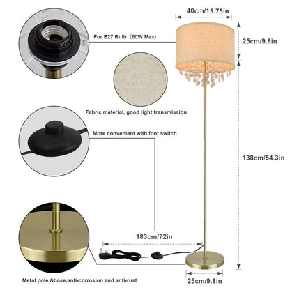 floor lamp size and details
