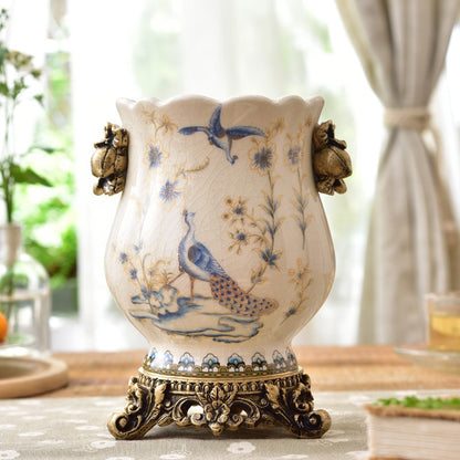 ceramic vase with patterns