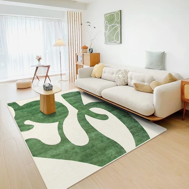 Abstract Green Runner Rug