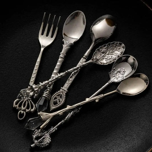 Vintage Royal Style Carved Spoons Fork 5