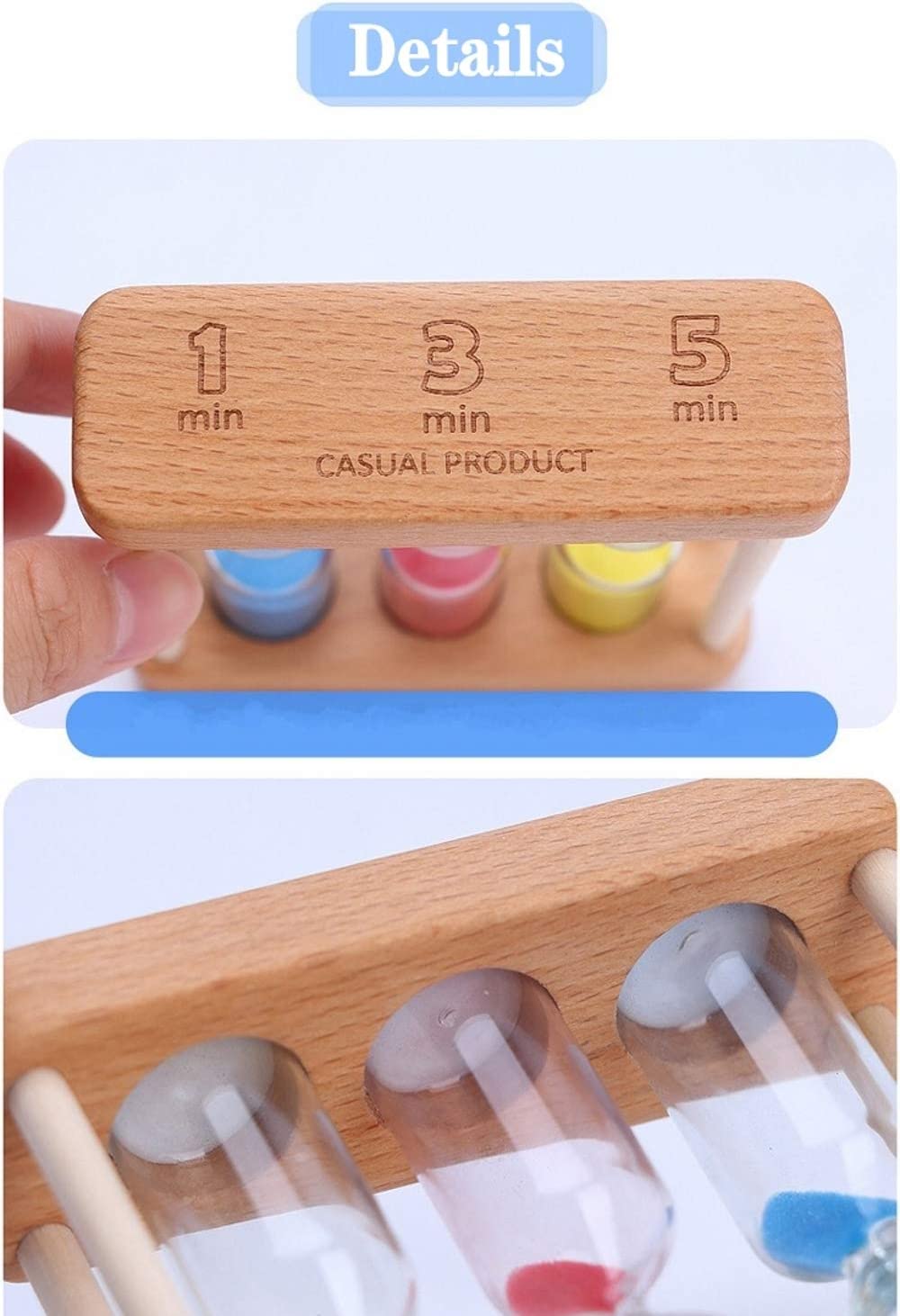 Wooden Decorative Hourglass Sand Timer 3