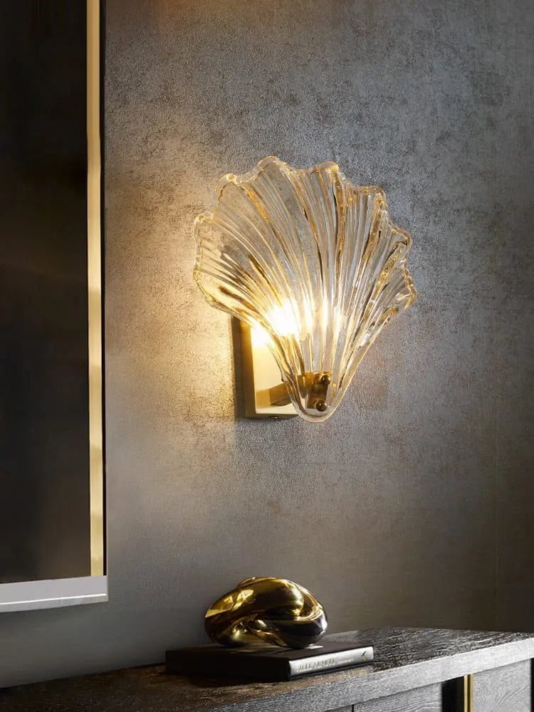 blown glass wall sconce
