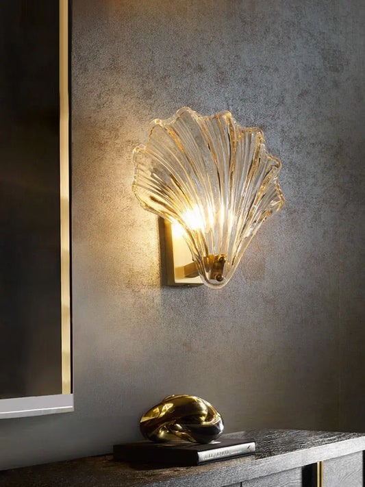 blown glass wall sconce