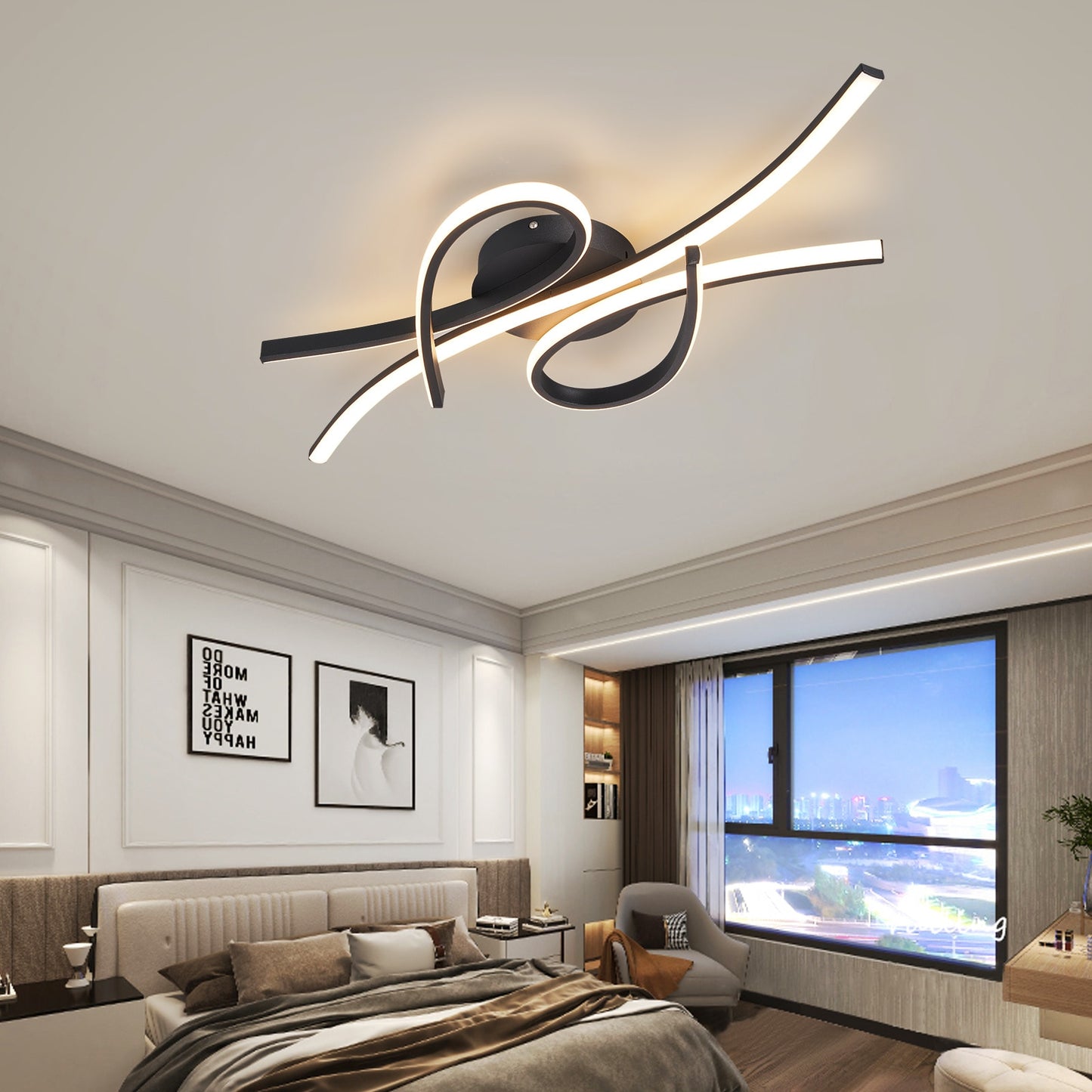 modern black ceiling light