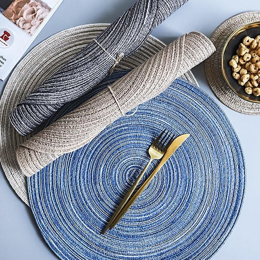 Solid Linen Placemat Coaster Pad
