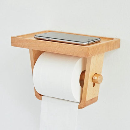 Wooden Toilet Paper Holder