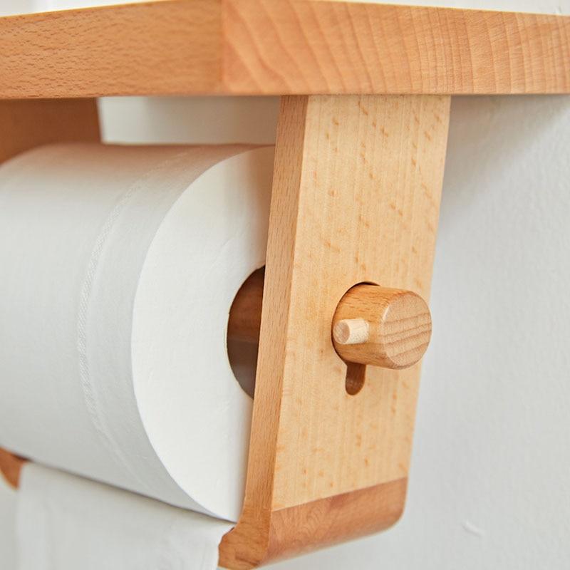 Wooden Toilet Paper Holder