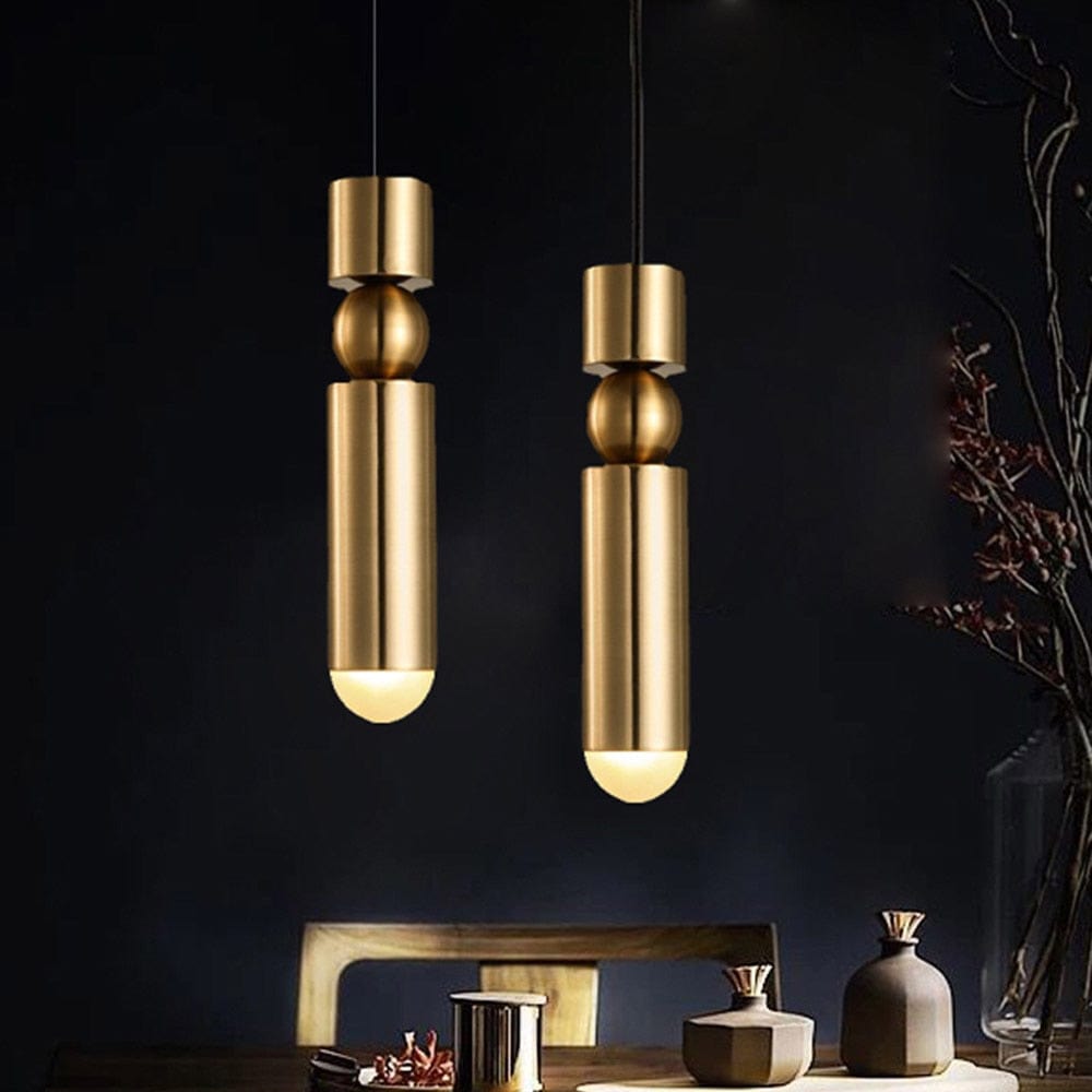 alt image 3 for Brushed Gold Pendant Light Fixture