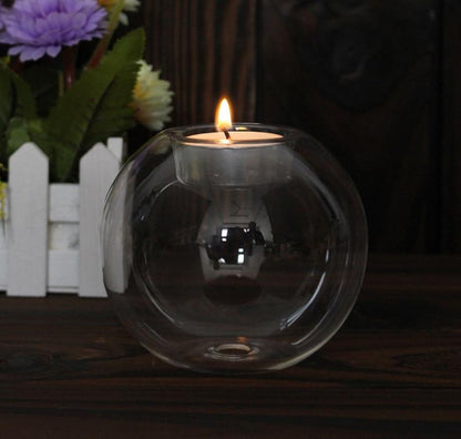 alt image 2 clear candle holders