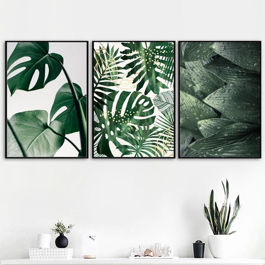 Green Leaf Canvas Painting