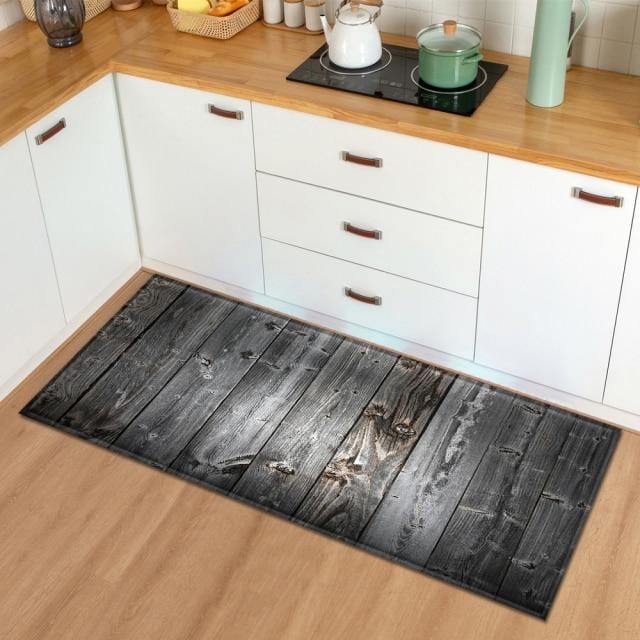 black wood kitchen runner