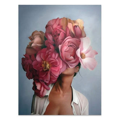 alt image 4 for Woman Flower Head Art