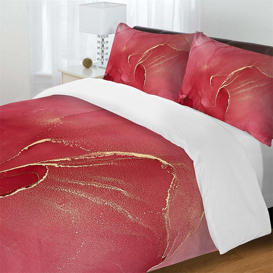 Red Nordic Duvet Cover - Decorstly