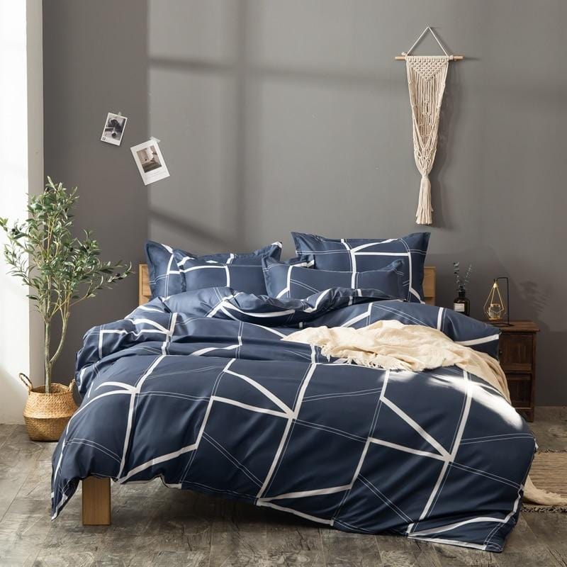 Geometric Stripe Duvet Cover