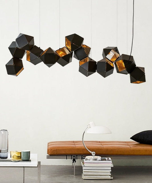 black modern farmhouse chandelier