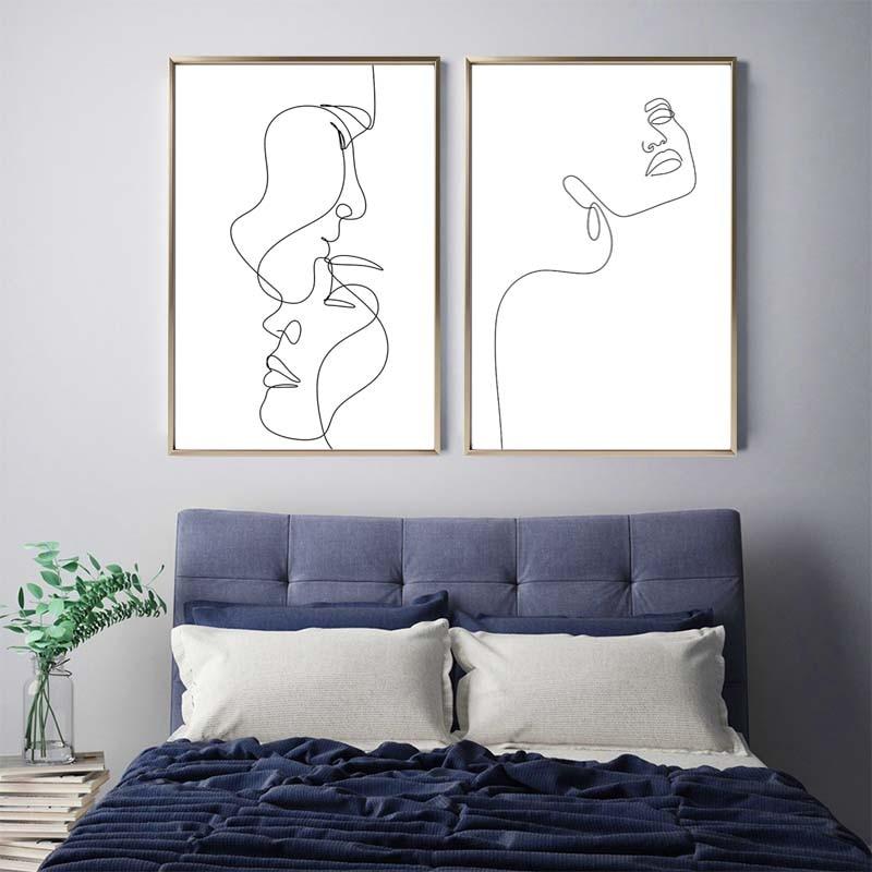 Abstract Women Line Art - Decorstly