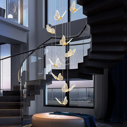 alt image 2 for Staircase Butterfly Chandelier