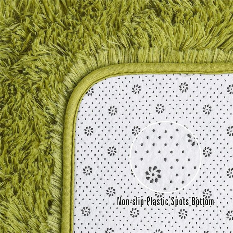 fuzzy faux fur rugs non slip dots