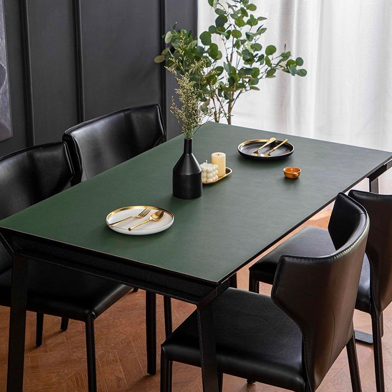 Green Leather Tablecloth