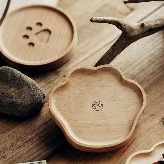 Wooden Cat Paw Dish